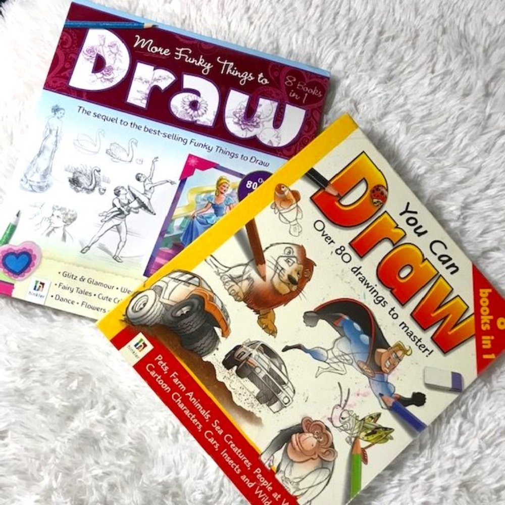 Hinkler More Funky Ways to Draw & You Can Draw Instruction Book Set